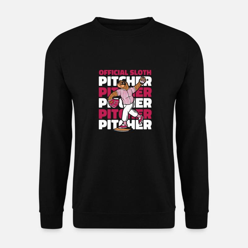 Sloth Jug Sloth Baseball - Sweat-shirt Unisexe - noir