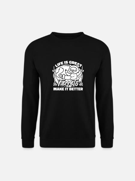 Ferret polecat cute - Unisex Sweatshirt - black