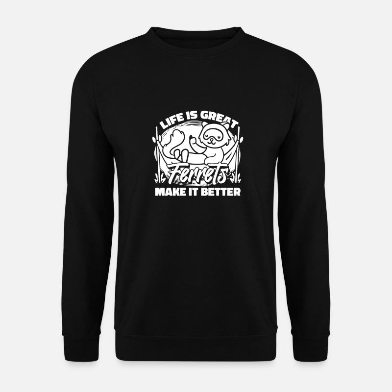 Ferret polecat cute - Unisex Sweatshirt - black