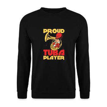 Fanfare procession tuba - Unisex Sweatshirt - black - Front - Alina (178cm) & Michal (187cm)