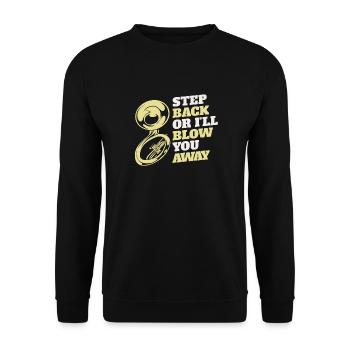Fanfare procession tuba - Unisex Sweatshirt - black - Front - Alina (178cm) & Michal (187cm)