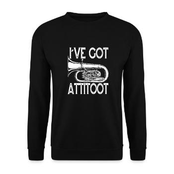 Fanfare Procession Tuba Funny - Unisex Sweatshirt - black - Front - Alina (178cm) & Michal (187cm)