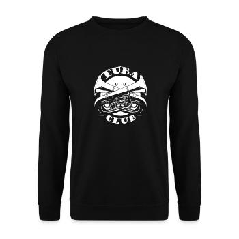 Fanfarenzug Tuba Verein - Unisex Pullover - Schwarz - Vorne - Alina (178cm) & Michal (187cm)