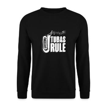 Fanfarenzug Tuba Regel - Unisex Pullover - Schwarz - Vorne - Alina (178cm) & Michal (187cm)