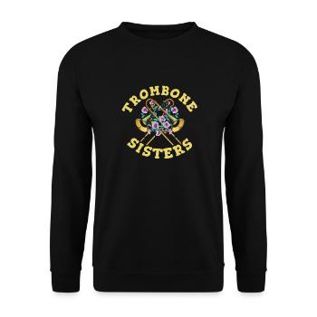 Brass band trombone sister - Unisex Sweatshirt - black - Front - Alina (178cm) & Michal (187cm)