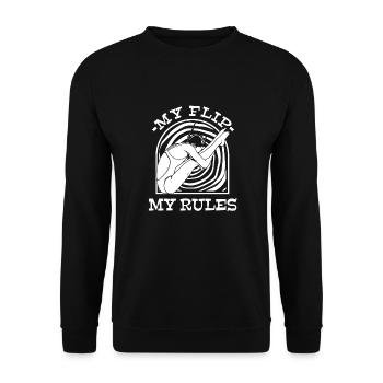 Diving Diving Turning around - Unisex Sweatshirt - black - Front - Alina (178cm) & Michal (187cm)