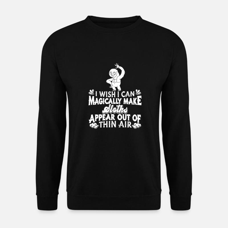 Faultier Witzig - Unisex Pullover - Schwarz