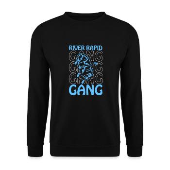 Rafting Gang Wildwasser Rafting - Unisex Pullover - Schwarz - Vorne - Alina (178cm) & Michal (187cm)