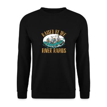 Rafting Erzogen Wildwasser Rafting - Unisex Pullover - Schwarz - Vorne - Alina (178cm) & Michal (187cm)