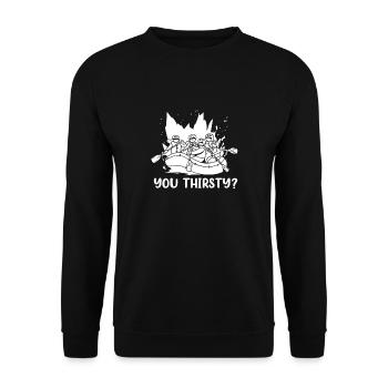 Rafting Fun White Water Rafting - Unisex Sweatshirt - black - Front - Alina (178cm) & Michal (187cm)
