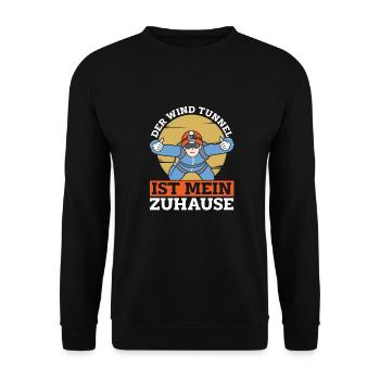 Indoor Skydiving Humor - Unisex Pullover - Schwarz - Vorne - Alina (178cm) & Michal (187cm)