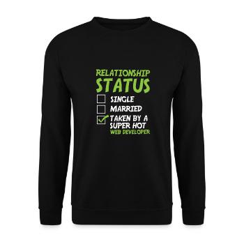 Web Developer Web Developer Funny - Unisex Sweatshirt - black - Front - Alina (178cm) & Michal (187cm)