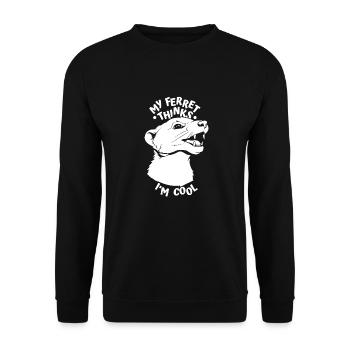 Ferret Iltis Cool - Sweat-shirt Unisexe - noir - Devant - Alina (178cm) & Michal (187cm)