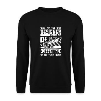 Web Developer Web Developer Pun - Unisex Sweatshirt - black - Front - Alina (178cm) & Michal (187cm)