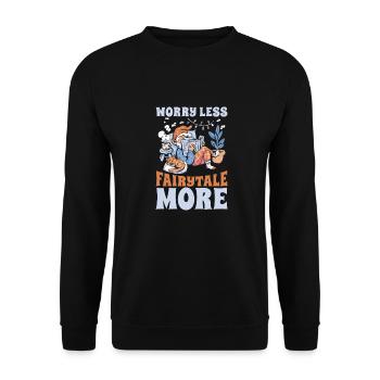 Book, Bookworm, Bookworm, Cat, Book Fairy - Unisex Sweatshirt - black - Front - Alina (178cm) & Michal (187cm)