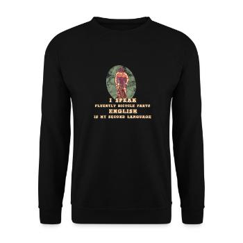 Rennrad Radsport Radsportler Lustig - Unisex Pullover - Schwarz - Vorne - Alina (178cm) & Michal (187cm)
