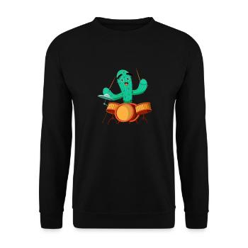 Batterie Batteur Batteur Mignon - Sweat-shirt Unisexe - noir - Devant - Alina (178cm) & Michal (187cm)