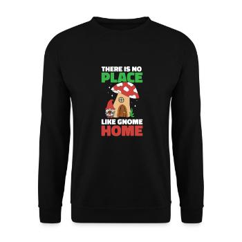 Mushroom pickers Mushrooms Mushroom dwarf - Unisex Sweatshirt - black - Front - Alina (178cm) & Michal (187cm)