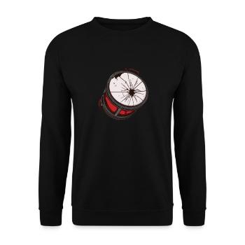 Fanfahrenzug Spielmannszug Trommel - Unisex Pullover - Schwarz - Vorne - Alina (178cm) & Michal (187cm)