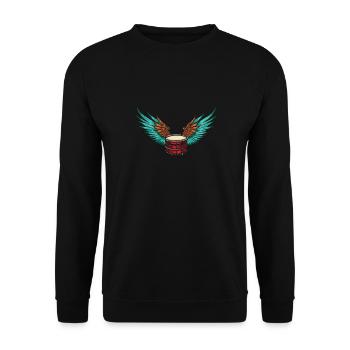 Fan Train Minstrel Train Tambour - Sweat-shirt Unisexe - noir - Devant - Alina (178cm) & Michal (187cm)