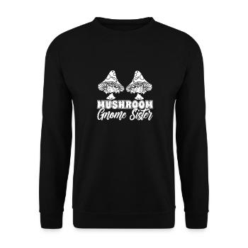 Champignons cueilleurs de champignons soeurs champignons nains - Sweat-shirt Unisexe - noir - Devant - Alina (178cm) & Michal (187cm)