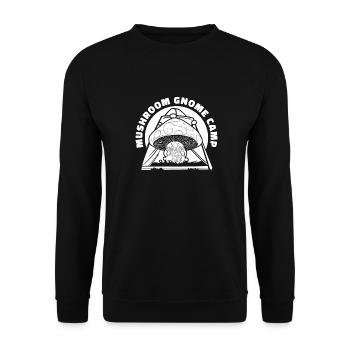 Mushroom pickers Mushrooms Mushroom dwarf - Unisex Sweatshirt - black - Front - Alina (178cm) & Michal (187cm)