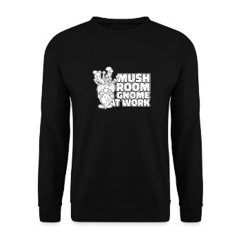 Mushroom pickers Mushrooms Mushroom dwarf - Unisex Sweatshirt - black - Front - Alina (178cm) & Michal (187cm)