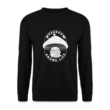 Champignons cueilleurs de champignons Drôle de nain de champignons - Sweat-shirt Unisexe - noir - Devant - Alina (178cm) & Michal (187cm)