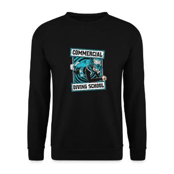 Diving Diver Commercial Diving - Unisex Sweatshirt - black - Front - Alina (178cm) & Michal (187cm)