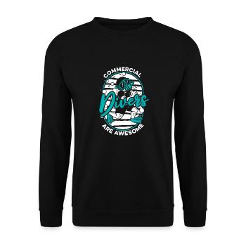 Diving Diver Commercial Diving - Unisex Sweatshirt - black - Front - Alina (178cm) & Michal (187cm)