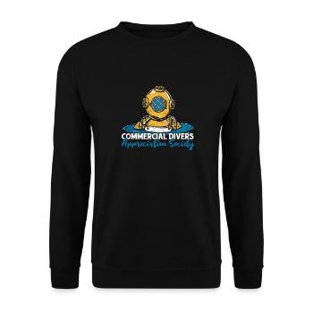 Diving Diver Commercial Diving - Unisex Sweatshirt - black - Front - Alina (178cm) & Michal (187cm)