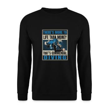 Tauchen Taucher Kommerzielles Tauchen - Unisex Pullover - Schwarz - Vorne - Alina (178cm) & Michal (187cm)