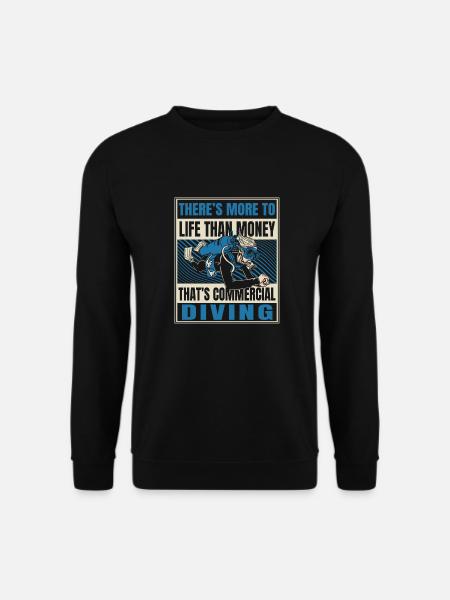 Tauchen Taucher Kommerzielles Tauchen - Unisex Pullover - Schwarz