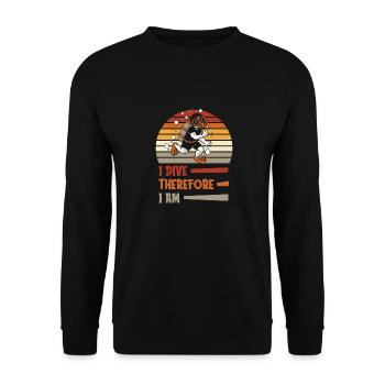 Diving Diver Commercial Diving - Unisex Sweatshirt - black - Front - Alina (178cm) & Michal (187cm)