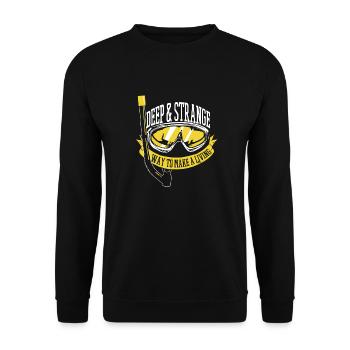 Diving Diver Funny Commercial Diving - Unisex Sweatshirt - black - Front - Alina (178cm) & Michal (187cm)