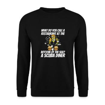 Diving Diver Commercial Diving - Unisex Sweatshirt - black - Front - Alina (178cm) & Michal (187cm)