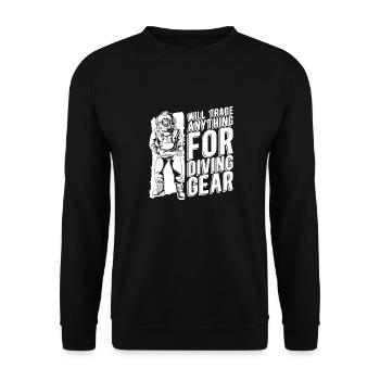 Diving Divers Commercial Diving - Unisex Sweatshirt - black - Front - Alina (178cm) & Michal (187cm)