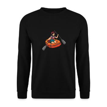 Rafting - Unisex Pullover - Schwarz - Vorne - Alina (178cm) & Michal (187cm)
