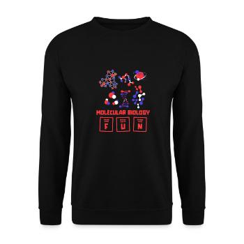 Biologie Biologe Moleküle Molekularbiologe - Unisex Pullover - Schwarz - Vorne - Alina (178cm) & Michal (187cm)