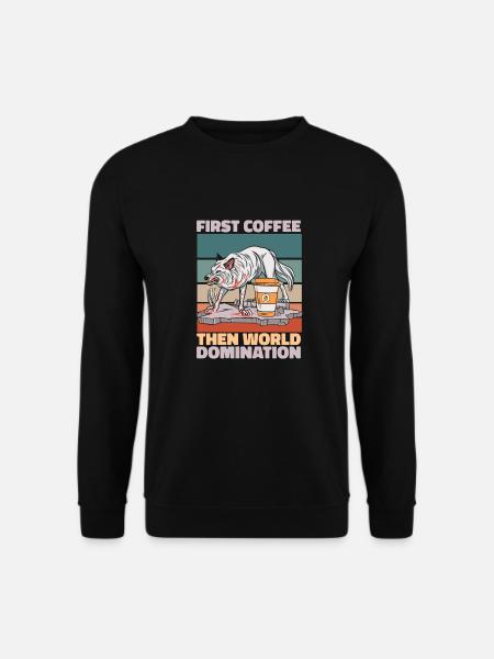 Café Wolf - Sweat-shirt Unisexe - noir