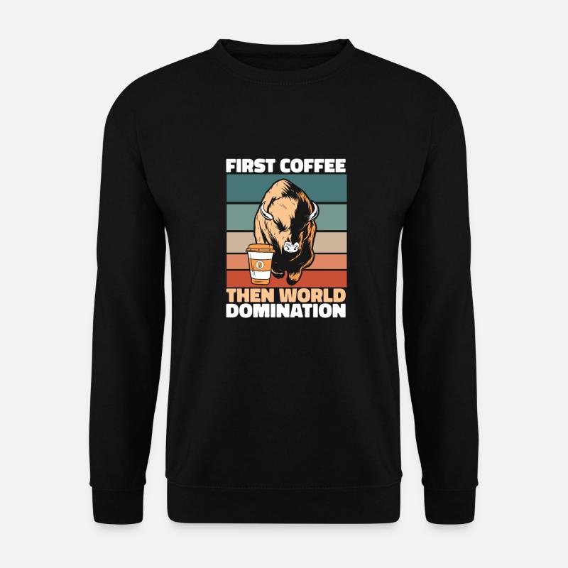 Bison Buffalo Coffee - Unisex Sweatshirt - black