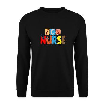 Nurse stethoscope - Unisex Sweatshirt - black - Front - Alina (178cm) & Michal (187cm)
