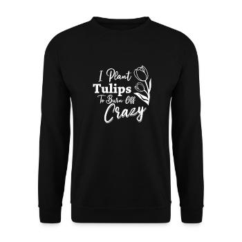 Tulpen Lustig Tulpen - Unisex Pullover - Schwarz - Vorne - Alina (178cm) & Michal (187cm)