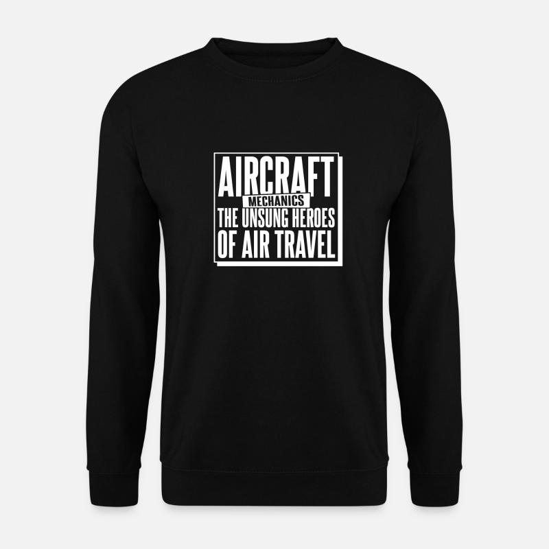 Mécanicien d’avion - Sweat-shirt Unisexe - noir