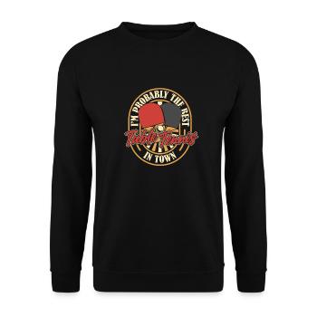 Tischtennis Pingpong Witzig - Unisex Pullover - Schwarz - Vorne - Alina (178cm) & Michal (187cm)