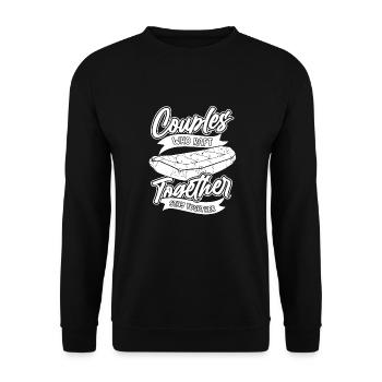 Rafting couple - Unisex Sweatshirt - black - Front - Alina (178cm) & Michal (187cm)