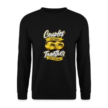 Fan train marching band pair - Unisex Sweatshirt - black - Front - Alina (178cm) & Michal (187cm)