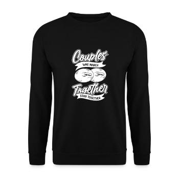 Fan train marching band pair - Unisex Sweatshirt - black - Front - Alina (178cm) & Michal (187cm)