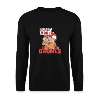 Cueilleurs de champignons Champignons Gnome Nain de champignons - Sweat-shirt Unisexe - noir - Devant - Alina (178cm) & Michal (187cm)