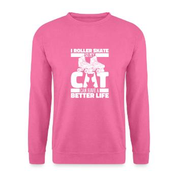 Rollschuhe Rollschuhlaufen - Unisex Pullover - Pink - Vorne